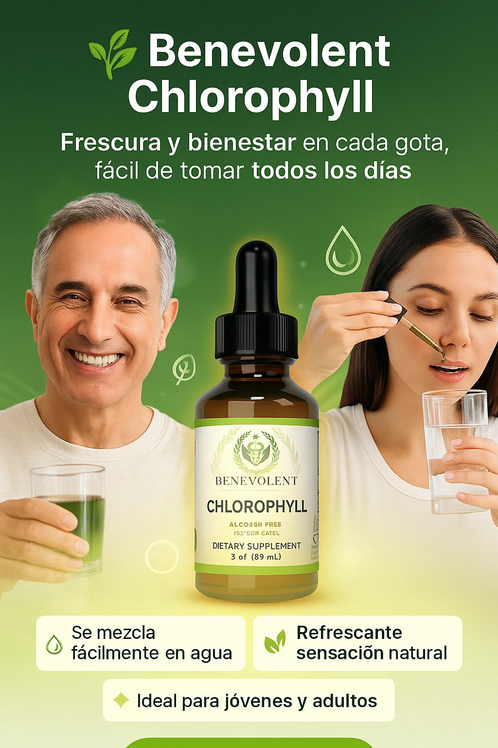 Benevolent Chlorophyll- Detox, Vitalidad y Bienestar Desde Adentro ¡Tu Clorofila Premium Aquí!