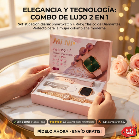 Combo Relojes De Lujo 2 En 1- Diseño elegante y moderno