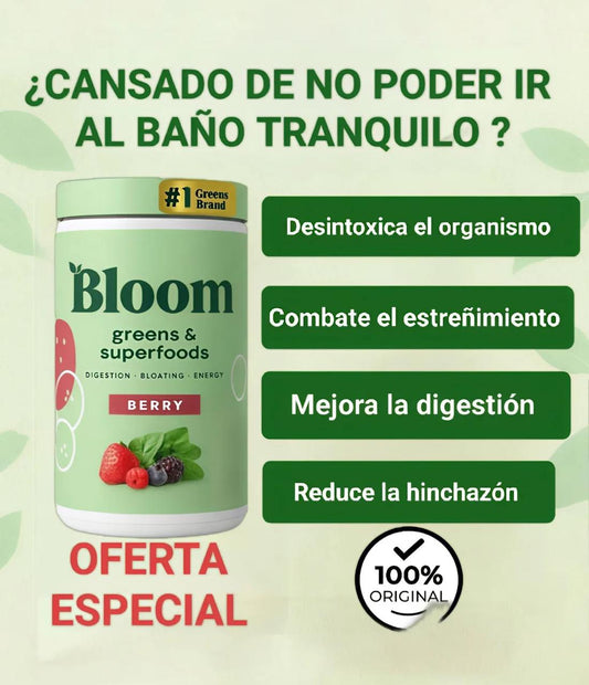 Bloom Nutrition Greens – Empieza tu día con energía y una digestión ligera.