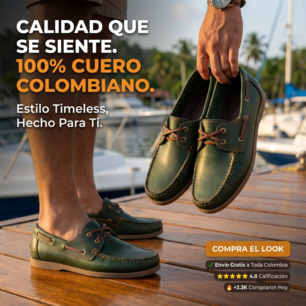 Apache verde oliva- 100% Cuero Genuino